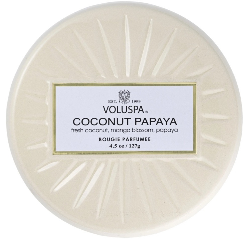 Voluspa coconut papaya tin